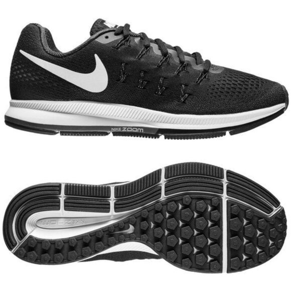 NEW Nike Zoom Pegasus 33 831536-001 Size 8 Women Brand New ! Black White 39 EUR - Picture 1 of 9